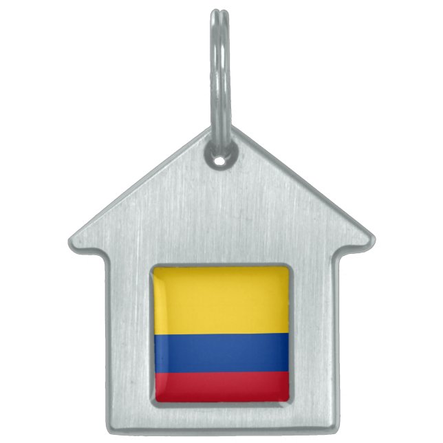 Médaillons Pour Animaux Domestiques Drapeau de Columbia, République de Colombie (Devant)