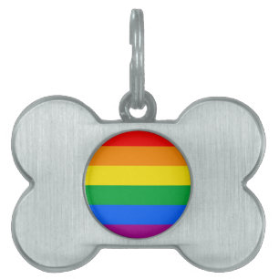 Médaillons Pour Animaux Domestiques Drapeau de fierté arc-en-ciel LGBTQ+