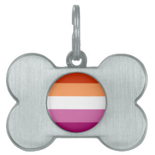Médaillons Pour Animaux Domestiques Drapeau de fierté lesbienne LGBTQ