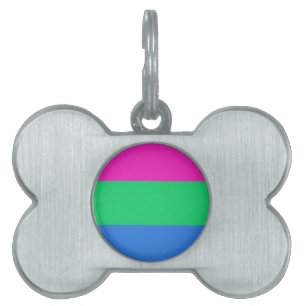 Médaillons Pour Animaux Domestiques Drapeau de fierté polysexuelle