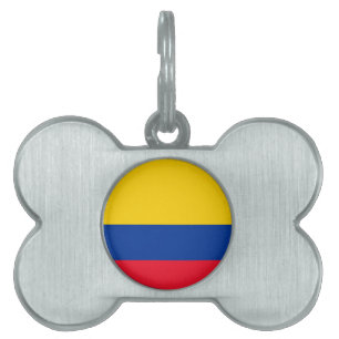 Médaillons Pour Animaux Domestiques Drapeau de la Colombie