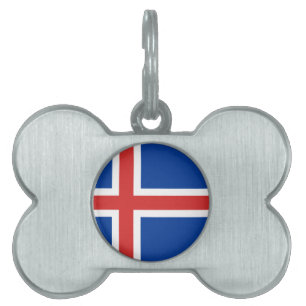 Médaillons Pour Animaux Domestiques Drapeau de l'Islande