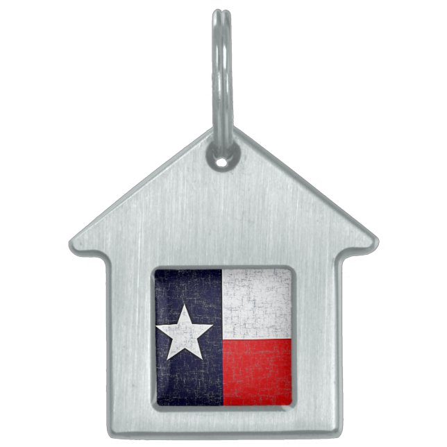 MÉDAILLONS POUR ANIMAUX DOMESTIQUES DRAPEAU D'ÉTAT DU TEXAS (Devant)