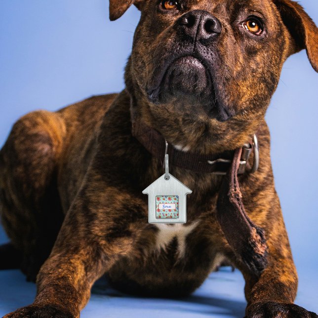 Médaillons Pour Animaux Domestiques Drapeau portoricain Flore de Maga (Créateur téléchargé)