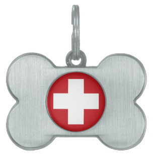 Médaillons Pour Animaux Domestiques Drapeau suisse