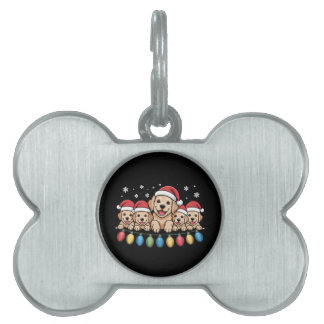 Médaillons Pour Animaux Domestiques Drôle Golden Retriever Christmas Chien Chien Chien