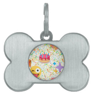 Médaillons Pour Animaux Domestiques emoji anniversaire heureux