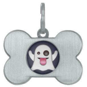 Médaillons Pour Animaux Domestiques Emoji de fantôme