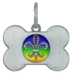 Médaillons Pour Animaux Domestiques Étincelle de bijou de Fleur De Lis Flor la
