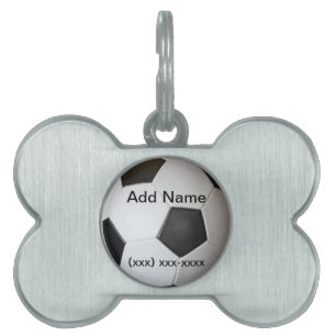 Médaillons Pour Animaux Domestiques Étiquette d'animal familier de ballon de football