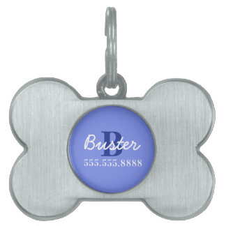 Médaillons Pour Animaux Domestiques Étiquette de chien mignonne violet Monogramme enca