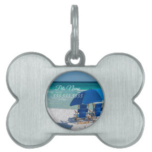 Médaillons Pour Animaux Domestiques Étiquette Destin Florida Chaises Et Parapluie