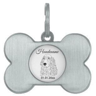 Médaillons Pour Animaux Domestiques Étiquette personnalisée pour Setter Rouge en Line