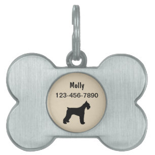 Médaillons Pour Animaux Domestiques Famille Schnauzer Animal de compagnie Chien