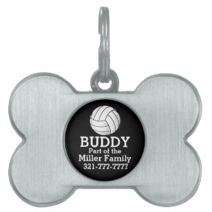 Médaillons Pour Animaux Domestiques Fan de volleyball