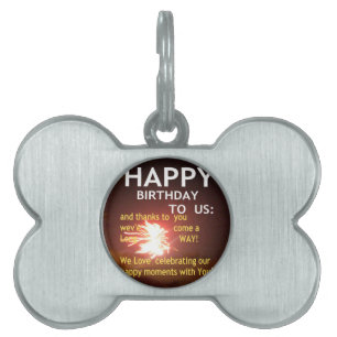 Médaillons Pour Animaux Domestiques Fête Fireworks avec message Merci