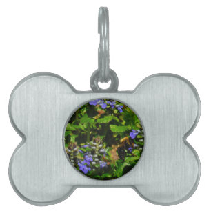 Médaillons Pour Animaux Domestiques Fleur violette et abeille boursouflante