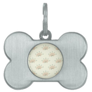 Médaillons Pour Animaux Domestiques Fleurs bleues, Fleurs rouges, Motif de fleurs