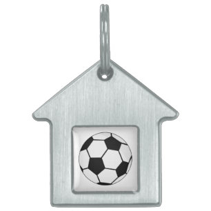 Médaillons Pour Animaux Domestiques Graphisme de ballon de football classique pour les