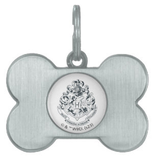 Médaillons Pour Animaux Domestiques Harry Potter Cimier de Poudlard - noir et blanc