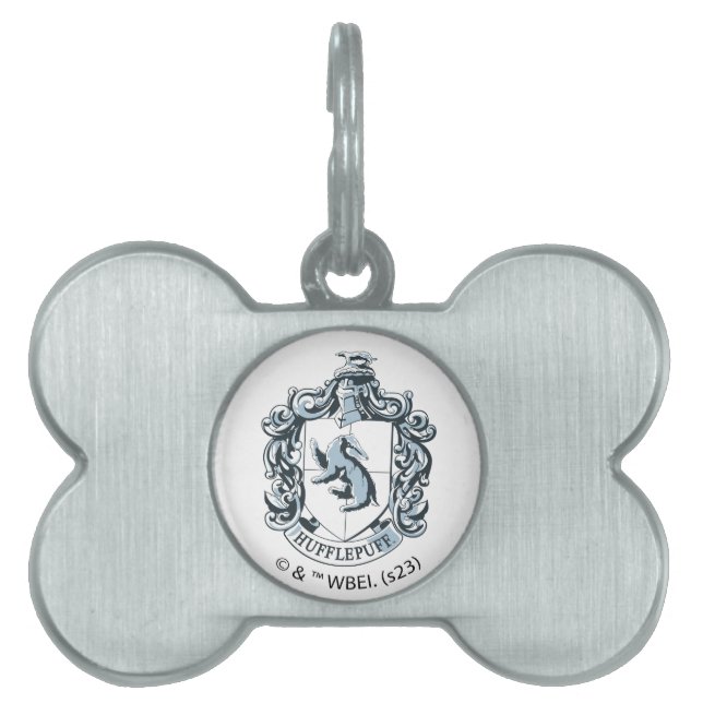 Médaillons Pour Animaux Domestiques Hufflepuff Crest Blue (Devant)