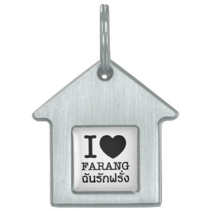 Médaillons Pour Animaux Domestiques I Black Heart (Amour) Farang