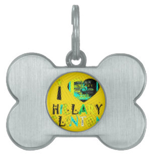 Médaillons Pour Animaux Domestiques I Heart Hillary Clinton : Graffiti Expression Art
