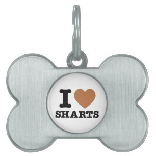 Médaillons Pour Animaux Domestiques I Heart Sharts