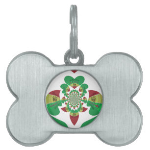 Médaillons Pour Animaux Domestiques I Love Ethiopia Kaleidoscope - Heartfeel Rasta Art
