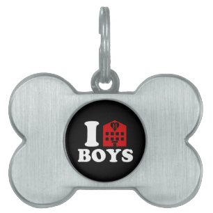 Médaillons Pour Animaux Domestiques I Love Hotel Boys