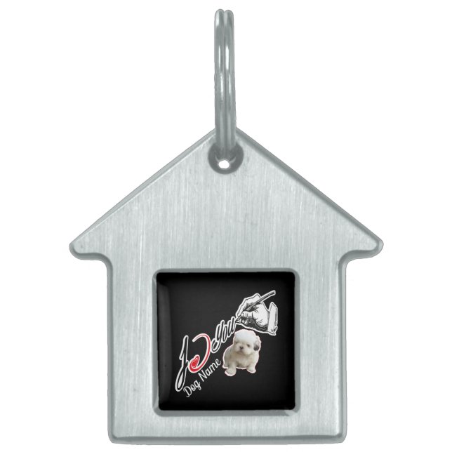 Médaillons Pour Animaux Domestiques I Love Shichon (Devant)