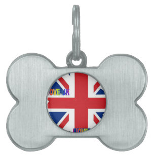 Médaillons Pour Animaux Domestiques I Love UK Art Print