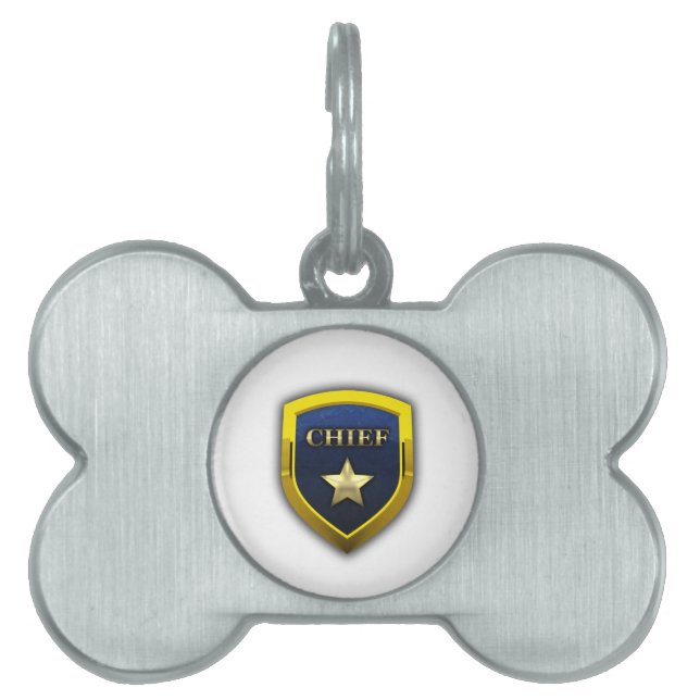 Médaillons Pour Animaux Domestiques Insigne en chef d'or (Devant)