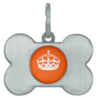 KEEP CALM CROWN Icon on Orange Customize This