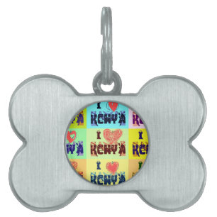 Médaillons Pour Animaux Domestiques Kenya Travel Souvenir Pop