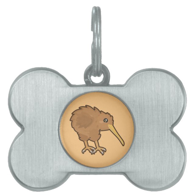 Médaillons Pour Animaux Domestiques Kiwi de Kawaii (Devant)