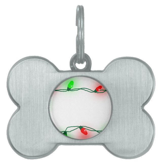 Médaillons Pour Animaux Domestiques Lumières de Noël (Devant)