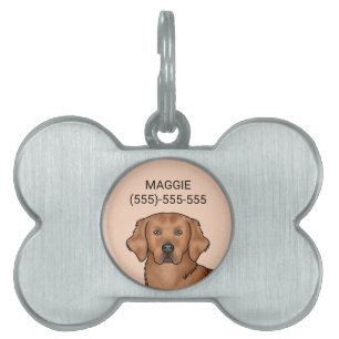 Médaillons Pour Animaux Domestiques Mahogany Rouge Golden Retriever Dessin Portrait de