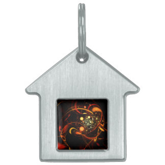Médaillons Pour Animaux Domestiques Maison d'art Abstraite Heartbeat