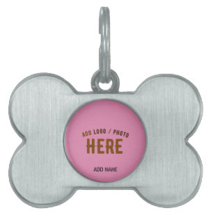 MÉDAILLONS POUR ANIMAUX DOMESTIQUES MARQUE VÉRIFIÉE ROSE CHAUD CUTE PERSONNALISÉE MODE