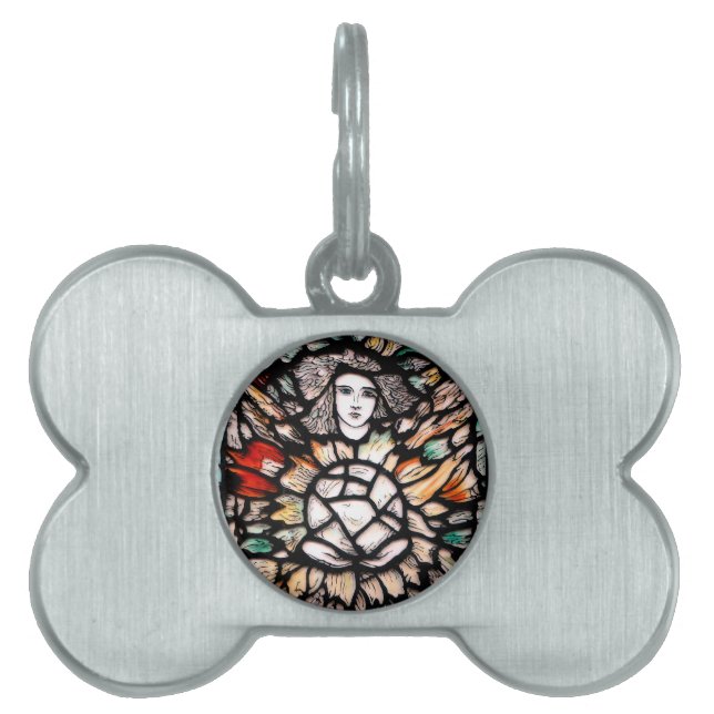 Médaillons Pour Animaux Domestiques Méditation en couleurs. (Devant)