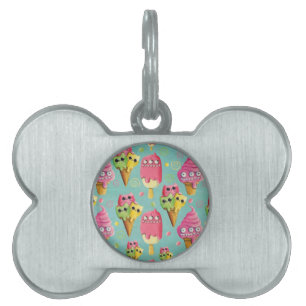 Médaillons Pour Animaux Domestiques Mélange de crème glacée estivale