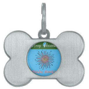 Médaillons Pour Animaux Domestiques Merry Christmas Holiday Sunshine Collection