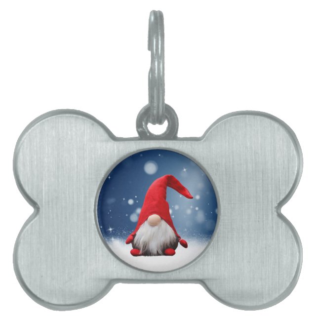 Médaillons Pour Animaux Domestiques Mignonnes Etoiles de neige Père Noël Noël (Devant)