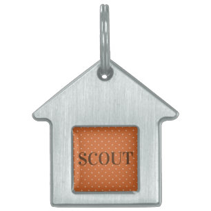 Médaillons Pour Animaux Domestiques Mini Coeurs Orange Brûlé
