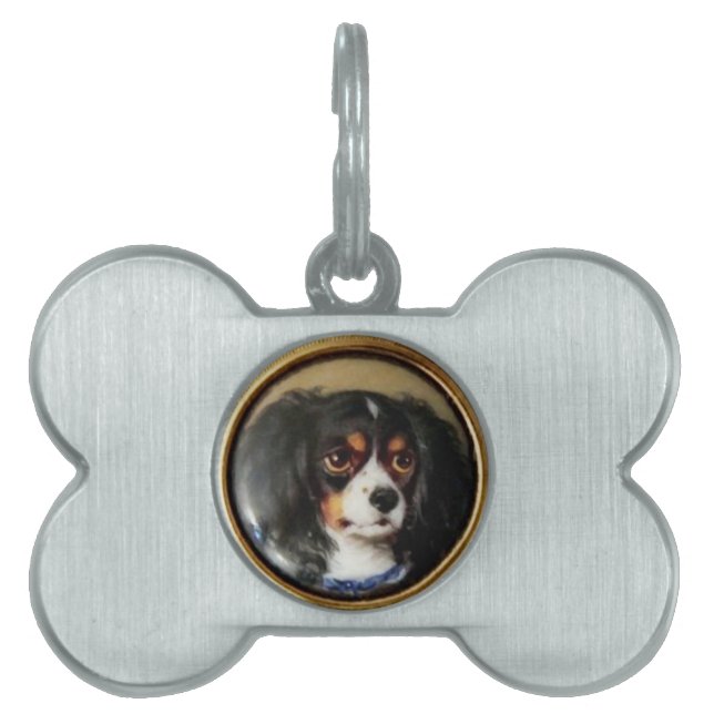 Médaillons Pour Animaux Domestiques MINIATURE PORTRAITS DE CHIEN Tricolor Espagnol (Devant)