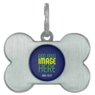 MÉDAILLONS POUR ANIMAUX DOMESTIQUES MODERNE ÉDITABLE CUTE MARINE BLEU IMAGE MODÈLE TEX