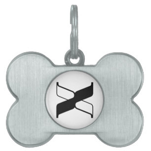 Médaillons Pour Animaux Domestiques Monogramme élégant de la lettre X