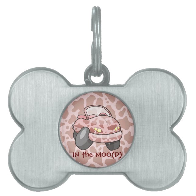 Médaillons Pour Animaux Domestiques Moo Car (Devant)