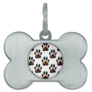 Médaillons Pour Animaux Domestiques Motif de confettis et de serpentins de fête avec e